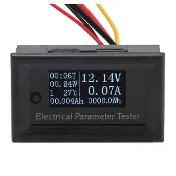 Prenosni 7in1 OLED Multimeter Amper Napetost Zmogljivost, Moč, Energija Teči Čas, Temperatura, DC Monitor 100V 10Ammeter Voltmeter Watt