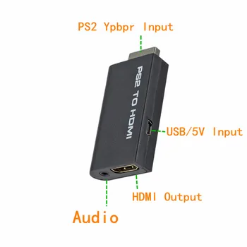 Prenosni PS2 za HDMI 480i/480p/576i Avdio Video Pretvornik z 3,5 mm Avdio Izhod Podpira Vse PS2 Načini Prikaza PS2 ZA HDMI