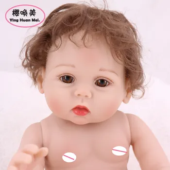 Prerojeni Baby Lutke Za Celotno Telo, Silikonski Dekle, Fant Malčka Gola Lutka Bebe Mehki Silikonski Telo Kopanje Nepremočljiva Realne Igrača Pod 20
