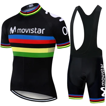 Pro ekipe movistar maillot ciclismo hombre verano 2020 kolesarske hlače poleti, quick dry 20 D gel kolesarske oblačila za moške