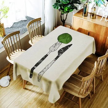 Prt 3d Nepremočljiva Namizni prt Pravokotne za Večerjo Domov Kuhinjsko Mizo, Dekorativni Poliester Čaj Tabela Pokrov