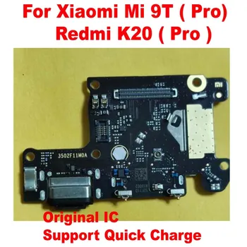 Prvotne Novo Mi 9T Pro Polnjenje Vrata PCB Board USB Charge Dock Priključek za Mikrofon Flex Kabel Za Xiaomi Redmi K20 Pro