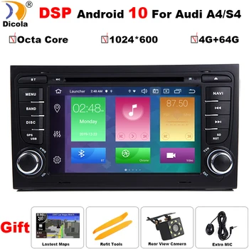 PX5 4+64 G Android 10.0 DSP 2 din avtoradio Multimedijski Predvajalnik Videa, Za Audi A4 B6 S4 RS4 B7 SEAT Exeo Navigacija GPS 2din DVD