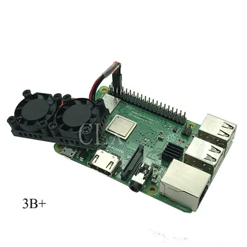 Raspberry Pi 3 Model B+(Plus) Dvojni Ventilator Hladilni Sistem Modul z Heatsink za Pi3 B+ / NESPi Primeru
