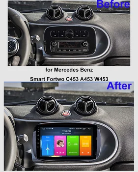 Razcep Zaslon RDS Avto Večpredstavnostna Android10 Za Mercedes Benz, SMART Fortwo 2016 2017 2018 Predvajalnik Navigacija GPS Sistem Stereo DVD