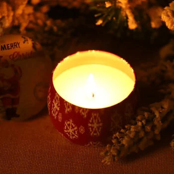 Retro Tinplate Sveča Srčkan Christmas Candle Brezdimni Božični Okraski, Počitnice Stranka Supplie