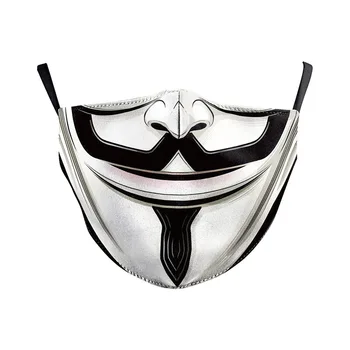 Risanka Prah Odrasle Maske za noč Čarovnic PM2.5 Filter Tiskanje maske za obraz proti Večkratno uporabo masko Windproof Usta Prah dokaz