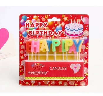 Rojstni dan sveče happy birthday angleške črke obrti sveča vesel polje sveče set 3 slog neobvezno trgovini!