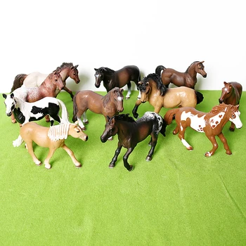 Ročno poslikane Simuliranega modela konj številke,Klasična notranja Oprema izdelki Živalskega Konj Toy Model nastavite Dejanje Slika Izobraževalne Igrače