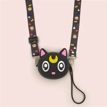 Sailor Moon Luna Mačka Mačka Kovanec Torbici Srčkan Sklopka Messenger Bag