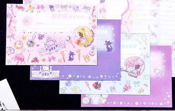 Sailor Moon Pismo Ovojnice Pisane Natisnjeni Na Papirju Anime Papir Mirovanju Nastavite Kawaii Pisarniški Dopisnica Božično Darilo