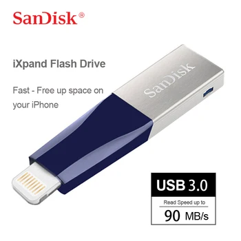 SanDisk USB 3.0, USB Flash Disk 128GB Pen Drive 64GB Kovin, U Disk Za iPhone X 8/7/7Plus/5/5s/5c/6/6s Plus/ipad in računalnik
