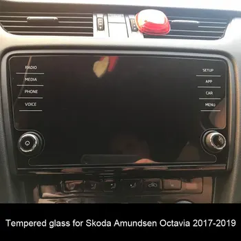 Screen protector za Skoda infotainment sistem Amundsen Octavia 8inch avtomobilski navigacijski zaslon kaljeno steklo zaščitno folijo