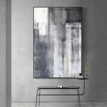 Sodobna Industrijska Style Črno Belo Platno Slikarstvo Povzetek Sivo Minimalism Plakati N Natisne Umetnosti Stenske Slike za dnevno Sobo