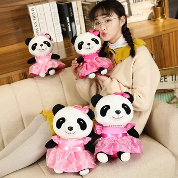 Srčkan preja krilo panda lutka plišastih igrač baby objem nosi lutko rag doll za pošiljanje otrok punco eksplozivnih modeli darila, ki živijo doma