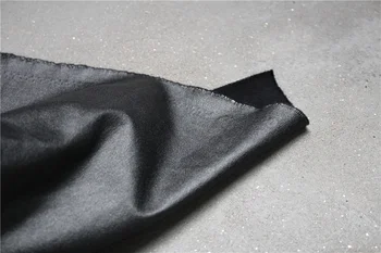 Stretch Spandex Tkanine, Mat črna PU Premazom DIY Mozaik Dekor Tesen Legging Obleko Imitacije Usnja Krave Oblikovalec Tkanine