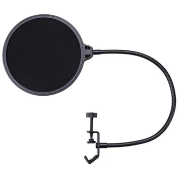Strokovno Mikrofon Pop Filter Snemanje Trajno Dvojno Plast Studio Objemka Mikrofon vetrobranskega stekla za Govorjenje Studio Petje