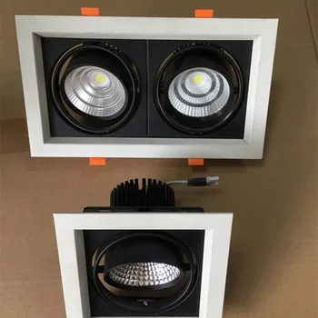 Super Svetla Vgradne kvadratnih Zatemniti LED Downlight COB 10w 20W LED Spot luči LED dekoracijo Stropna Svetilka