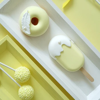 SWEETGO Umetno Krofe ponaredek sladoled palico gline model sladica, dekoraterstvo za izložba fotografiranje orodja srčkan slog