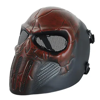Taktično Wargame Maska Očesa Punisher Lobanja, Poln Obraz, Ušesa-Zaščitne Maske Vojaške Vojske Airsoft Paintball Maske Holloween