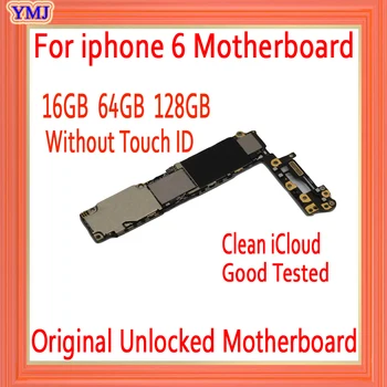 Tovarniško odklenjen za iphone 6 4.7 palčni Matično ploščo Z/ Brez Dotik ID Prvotne za iphone 6 Mainboard 16GB /64GB /128GB