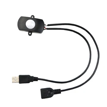 USB Senzor Gibanja Stikalo 5 Človeškega Telesa Infrardečo nastavljiva LED Luči Niz Trakovi Stikalo Krmilnika JQ