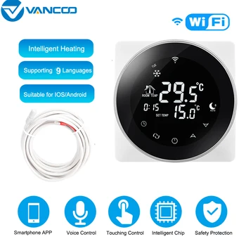 Vancoo WiFi Smart Termostat 220V Električne Talne Ogrevanje Plinski Kotel Temperature Daljinski upravljalnik za Google Doma, Alexa