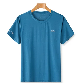 Velika Velikost Tshirts Moških Priložnostne Tee Kratek Rokav Poletje T-shirt Moda Vrhovi Tees Barva Plus Velikost Moškega Dihanje HX380