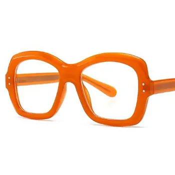 Velike Črne Oči Očala Okvirji Za Ženske Modni Očala Očala Brez Dioptrije Oranžna Očala korejski Luksuzni Oblikovalec