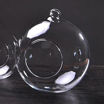 Visi Stekla Cvet Vazo Steklenico Hydroponic Terarija Posodo Dekor - 20 cm