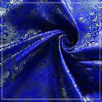 Visoka kakovost brocade jacquardske poliester modrem ozadju zlati Phoenix Rep tkanine za krpanje tkiva ženske obleka za 100x90