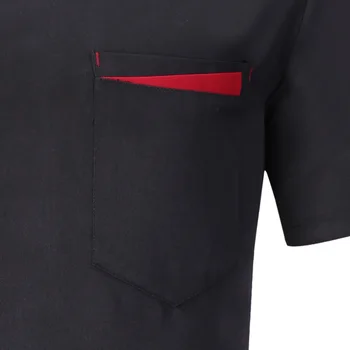 Visoka Kakovost unisex kuhar enotno Hotelski Kuhinji delovne obleke Kratka Sleeved Kuhar Restavracije enotno kuhanje majica Jakno+Klobuk+Predpasnik