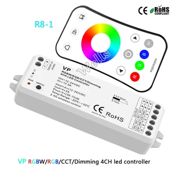 VP 2.4 G brezžični RGBW/RGB/SCT/Zatemnitev 4CH DC12-24V 12A 4 v 1 Smart led trak svetlobe krmilnik R8-1 RGB/RGBW daljavo
