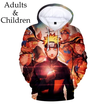 Vroče Anime Naruto 3D Hoodies zgornji del Trenirke Moški ženske Hoodie Modni Tisk Naruto Otroci Hooded Jeseni Fantje dekleta Priložnostne puloverji