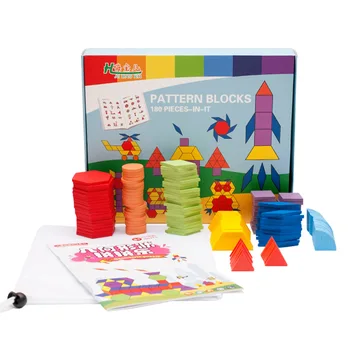 Vroče Prodaje 180pcs Lesene Sestavljanke Odbor Nabor Pisane Baby Montessori Izobraževalne Igrače Za Otroke, Učenje, Razvoj Igrača