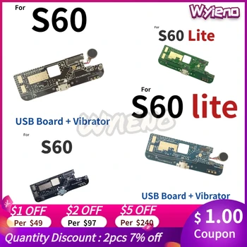 Wyieno Original S60 Lite Polnjenje Vrata Odbor Za Doogee S60 Mikro USB Priključek za Polnilnik Flex Kabel Priključite Mikrofon MIC Vibrator