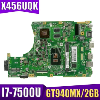 X456UQK Prenosni računalnik z matično ploščo Za ASUS X456UVK X456UV X456UQ X456U original mainboard DDR4 4 GB-RAM I7-7500U GT940M
