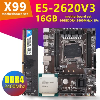 X99 DDR4 matične plošče, set LGA 2011V3 z Xeon E5 2620 V3 CPU 16GB 2400MHz pomnilnik DDR4