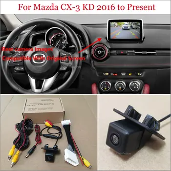 Yeshibation Avto Pogled od Zadaj Kamero Za Mazda CX-3 CX3 CX 3 KD 2016 Pr - Nazaj, Gor Vzvratno Kamero, RCA in Originalno Zaslona Združljive