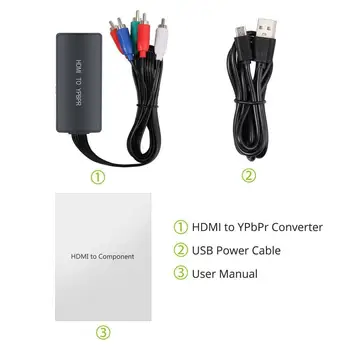 Ypbpr Pretvornik,HDMI je združljiv S 5-komponentni AV Adapter Za PS3 DVD 360 HDTV Monitor Projektor Prenosni računalnik
