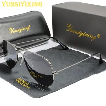 YSYX Novo Polarizirana moška sončna Očala Kovinski Okvir Pilotni sončna Očala Za Moške UV400 Ogledalo Pripomočki Očala gafas de sol 3025