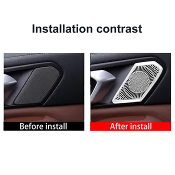 Za BMW X5 X6 X7 G05 G06 G07 2019-2020 notranje spremembe pribor zadnja vrata horn zvočnikov kritje aluminij zlitine dekoracijo