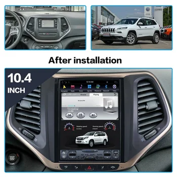 Za Jeep Cherokee - 2019 Android 9 avtoradio Tesla Navpično Zaslonu Centralne Multimedijski Predvajalnik, GPS Navigacija DSP CarPlay