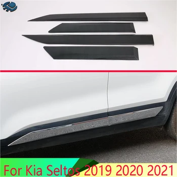 Za Kia Seltos 2019 2020 2021 Avto Dodatki ABS Chrome Stranska Vrata Telesa Oblikovanje Oblikovanje Trim