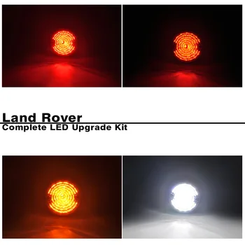 Za Land Rover Defender 90/110 Led Luči Posodobitev Kompleti Amber Indicatior Strani Rdeča Lučka Zadaj Stop Rep Bela Sprednji Položaj Svetlobe