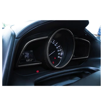 Za Mazda 3 Axela-2018 Ogljikovih Vlaken nadzorno ploščo za Notranjost Instrumenta Okvir Pokrova Trim