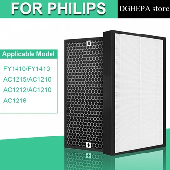 Za Philips FY1410 FY1413 Zamenjava HEPA & Ogljikov Filter set za AC1215 AC1210 AC1212 AC1210 AC1216 Zraka Čistilec dodatki