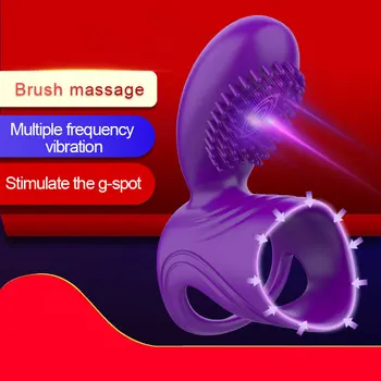 Zamude Izliv Petelin Obroč Za Moškega z vibriranjem Penis Prstan G Spot Stimulator 12Speed USB Polnjenje Petelin Penis Prstan Sex Igrača Za Moške
