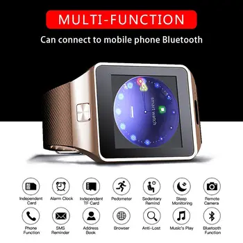 Zaslon na dotik Reloj Pametno Gledati Moške S Kamero, Bluetooth Moško ročno uro Digitalni Moške Gledal SIM Smartwatch za Android IOS