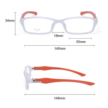Zerosun Bela Očala Okvir Moška Športna Očala Moških Ultra Lahka Recept Očala Za Kratkovidnost Dioptrije Optična Očala Črna